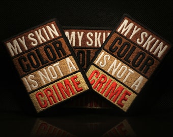 1-pcs My Skin, Iron on Embroidery Patch Ideal for Caps And Shirts