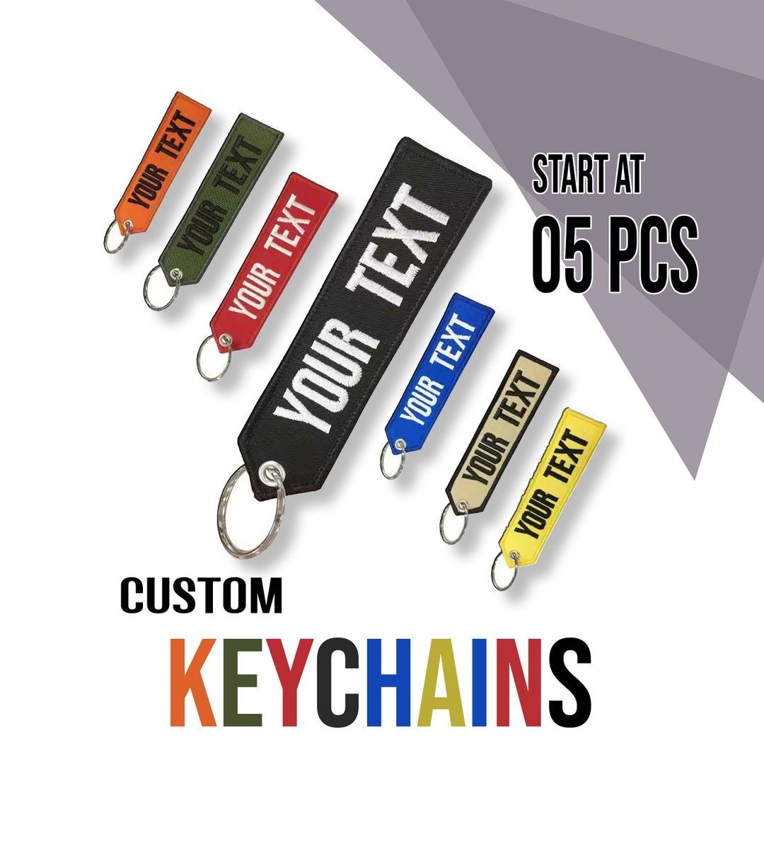 Custom Embroidered Keychain: Personalized Anime Gift - Etsy