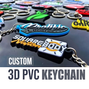 Schlüsselanhänger, personalisierte Gummi-Schlüsselanhänger mit benutzerdefiniertem Logo und 3D-gedruckter Form - Ideale Werbegeschenke für Unternehmen, Veranstaltungen und Schulen