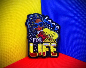 Locs for Life, Iron on patch Embroidery Patch, Size 3.5X2.5, Embroidered, Standard Patches