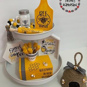 Bee Tray Decor, Bee Tier Tray, Bee Decor, Tier Tray Decor