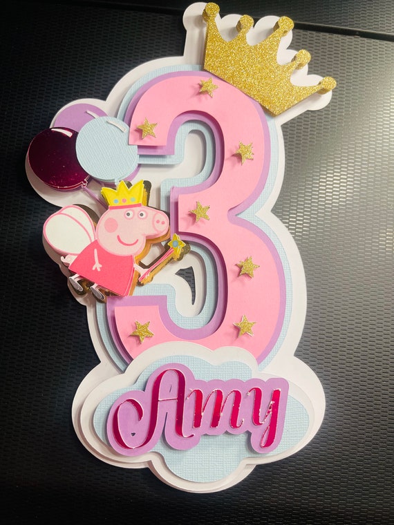 Peppa Pig Cake Topper Etsy