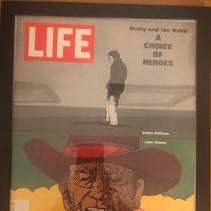 Framed 1969 LIFE Magazine ft/ John Wayne & Dustin Hoffman
