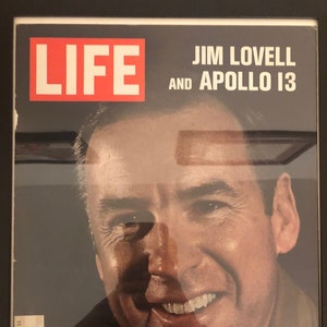 Framed 1970 ‘’Jim Lovell and Apollo 13’’ LIFE Magazine Cover