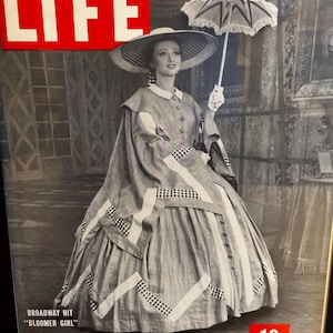Framed Vintage 1944 LIFE magazine cover - ‘’Broadway Hit Bloomer Girl’’