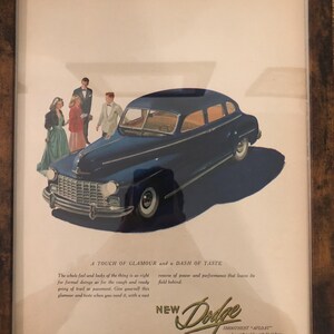 Framed Vintage 1939 Dodge (Sedan) Advertisement
