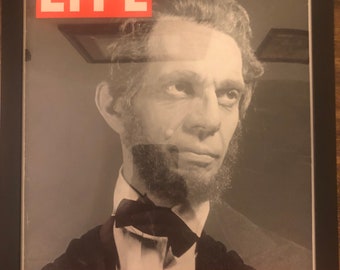 Framed Vintage 1938 LIFE magazine cover - ‘’Abe Lincoln on Broadway’’