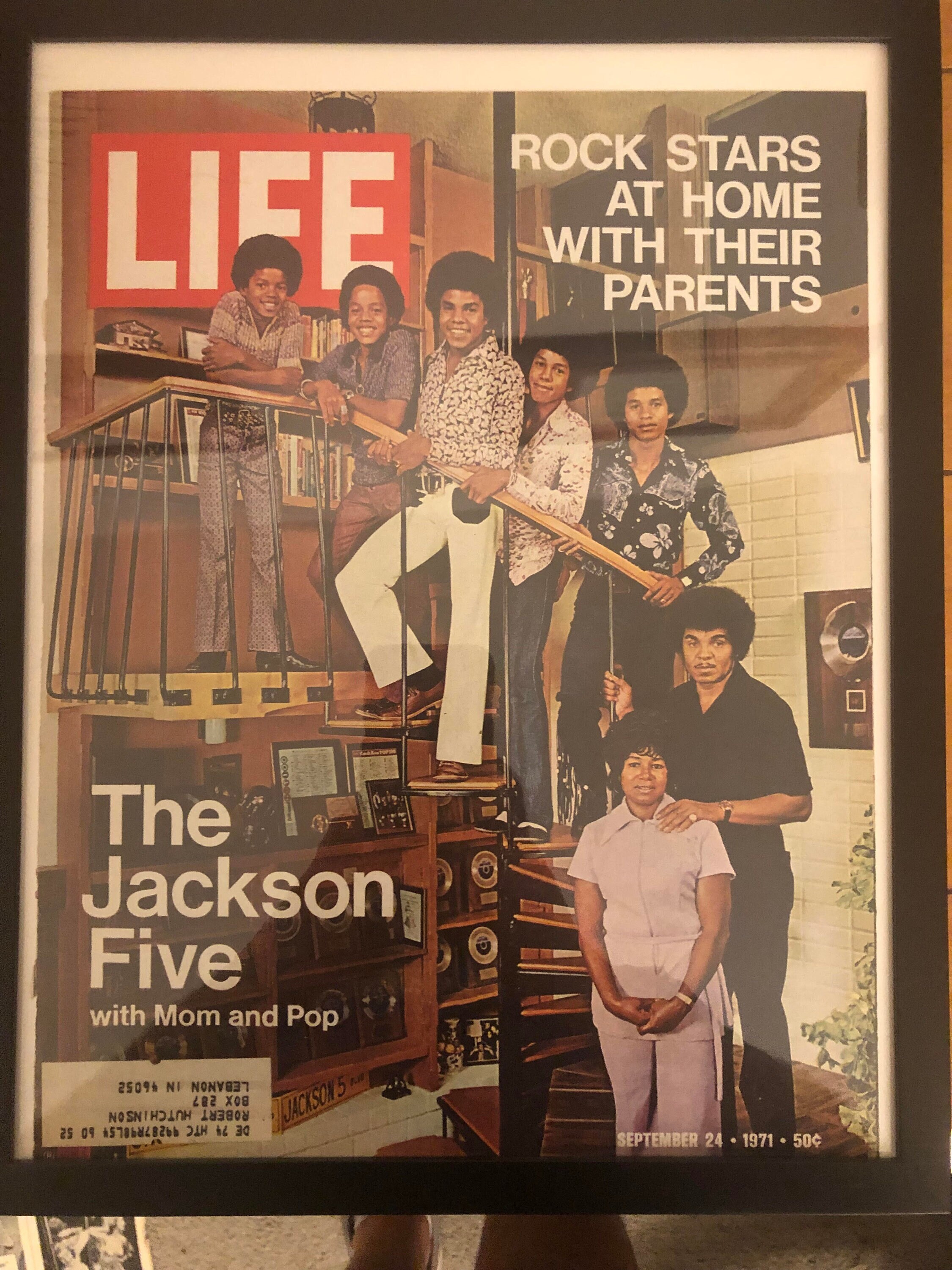 その他 THE JACKSON FIVE with MOM and POP Framed 1971 LIFE Magazine Cover Ft/ the Jackson 5 - Etsy