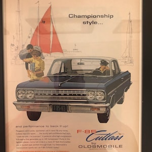 Framed Vintage 1959 Oldsmobile Cutlass Advertisement