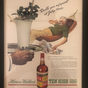 Пару постеров старой рекламы алкоголя. Американский бурбон Ten High Пару постеров старой рекламы алкоголя. Американский бурбон Ten High История,Алкоголь,Крепкие напитки,Реклама