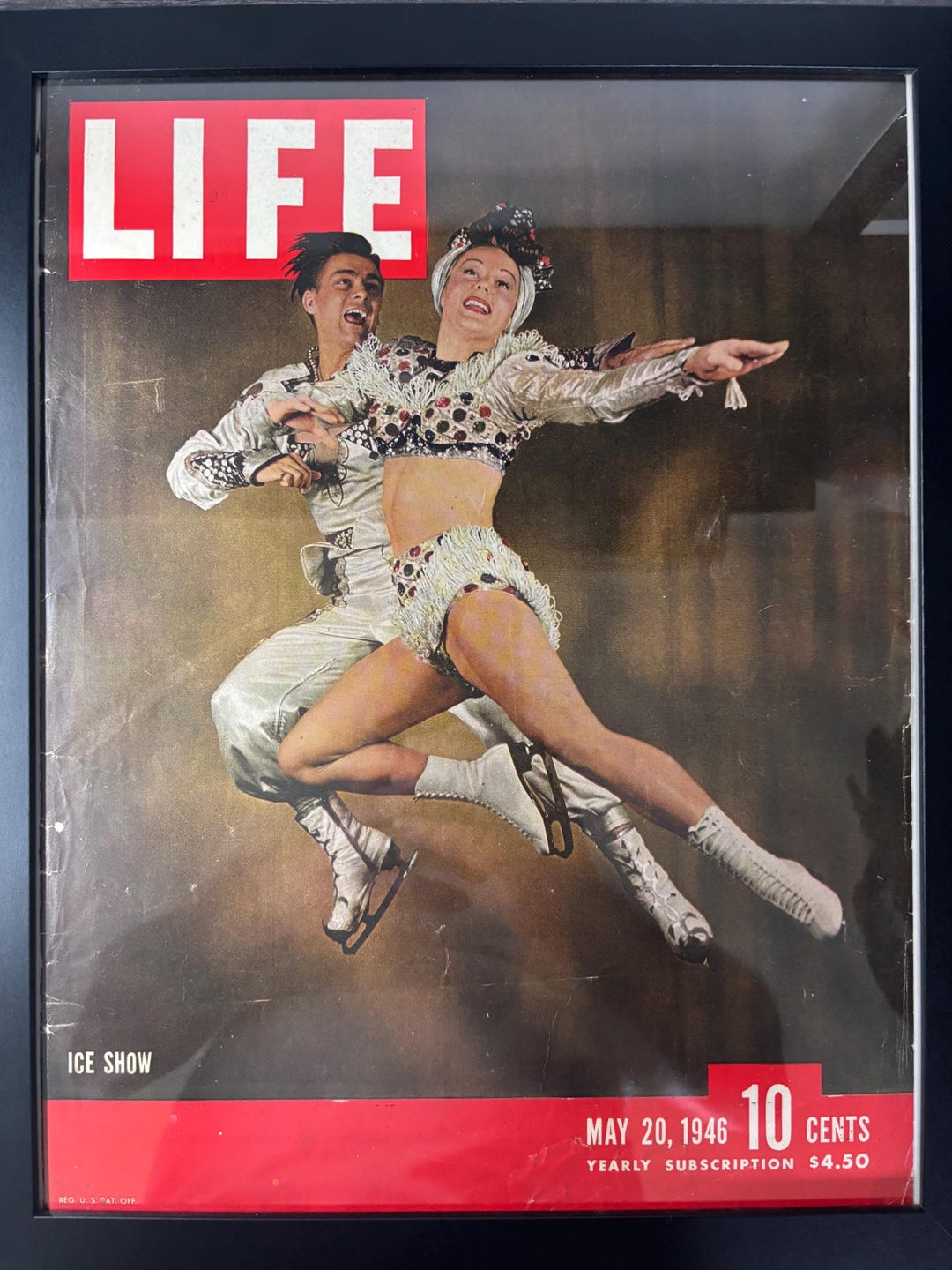 Framed 1946 LIFE Magazine Cover ‘’ice Show” Vintage Figure Skating ...