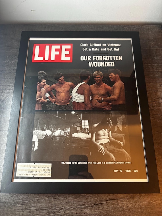 Framed Vintage 1969 Vietnam War Era LIFE Magazine Cover - ''our
