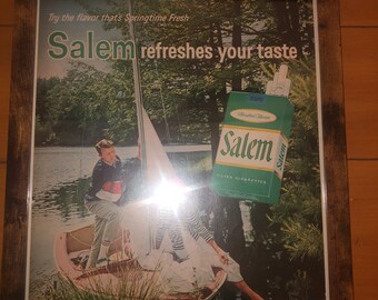 Framed Vintage 1965 Salem Cigarettes Ad