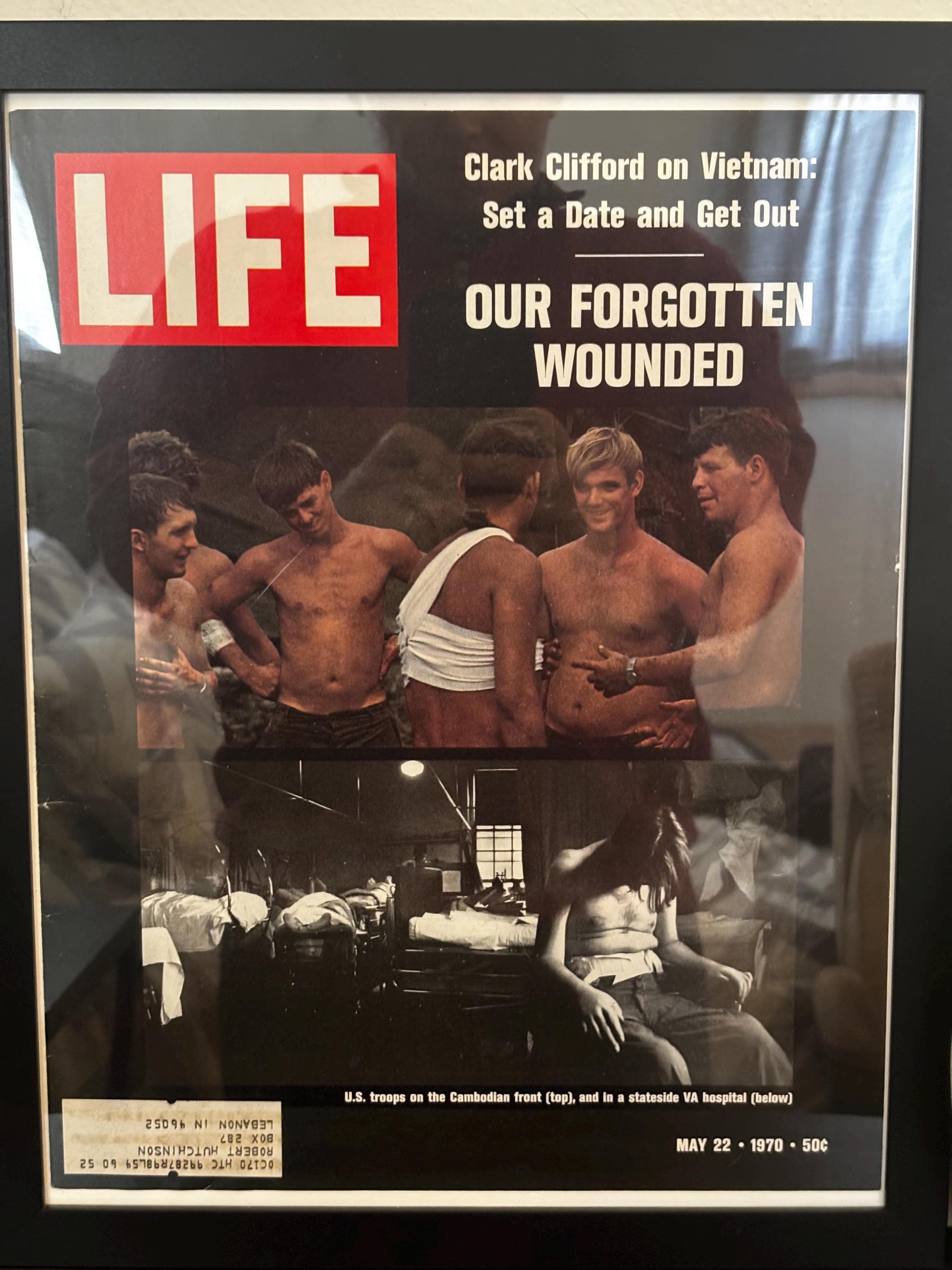 Framed Vintage 1969 Vietnam War Era LIFE Magazine Cover - ''our