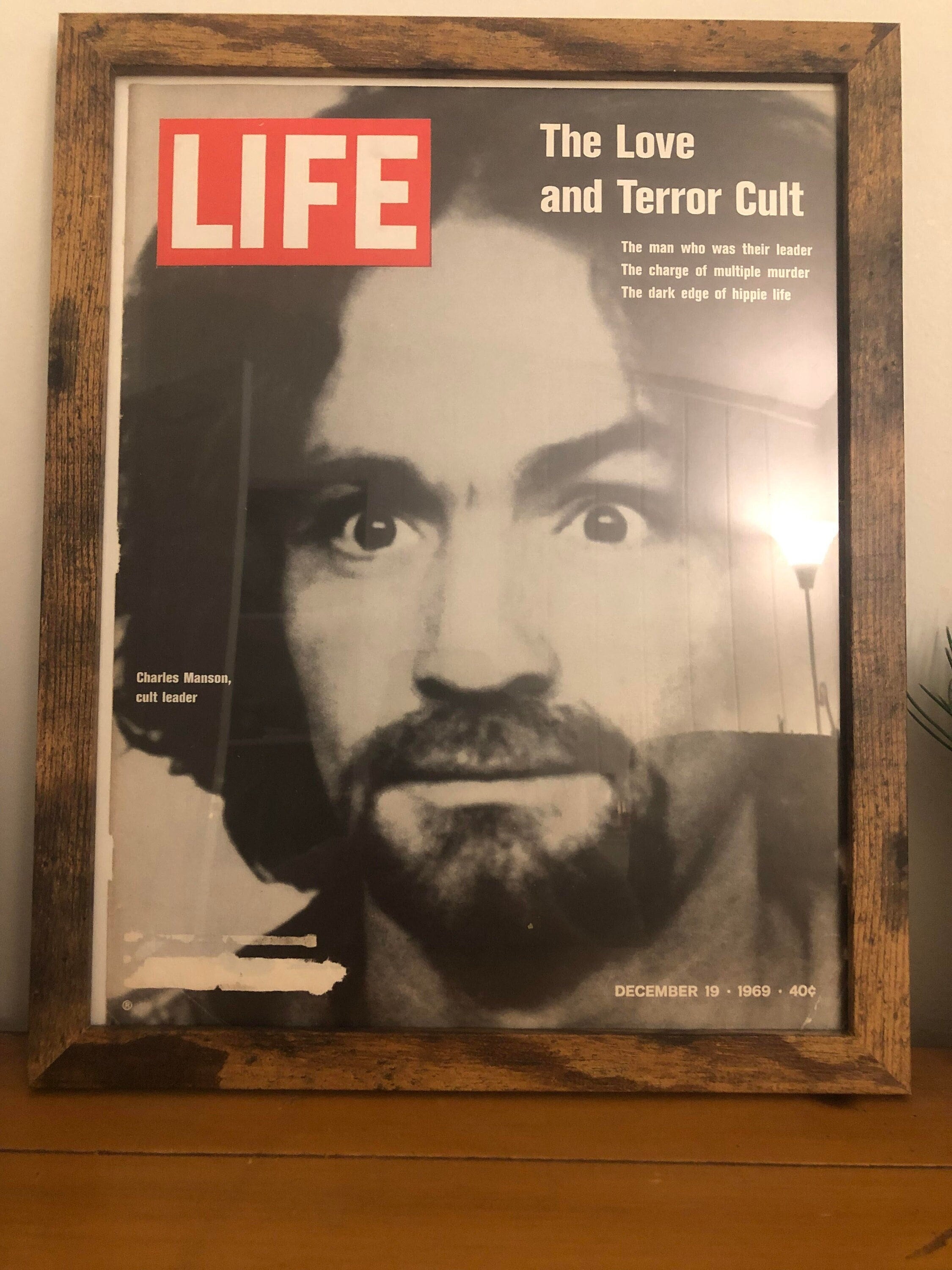 Vintage Charles Manson 1969 LIFE Magazine Cover