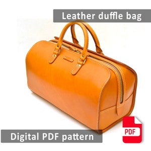 Duffle bag Pattern - Weekender Bag Pattern - Duffel Bag - Leather Bag Pattern