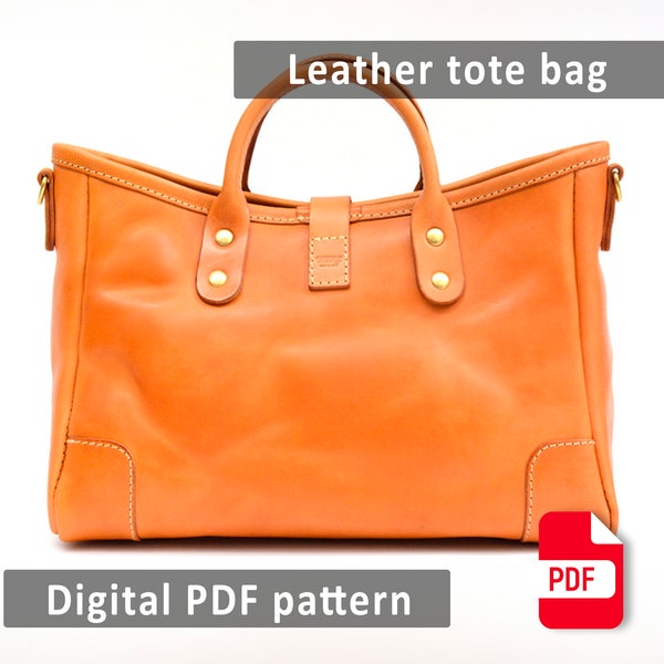 Weekender bag women - Leather tote bag - Leather bag pattern