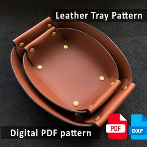 Leather Tray Pattern PDF DXF - DIY Leather Organizer