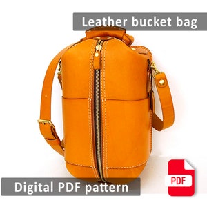 Beuteltasche Schnittmuster - Tasche Schnittmuster - PDF Download - Lederhandwerk Schnittmuster