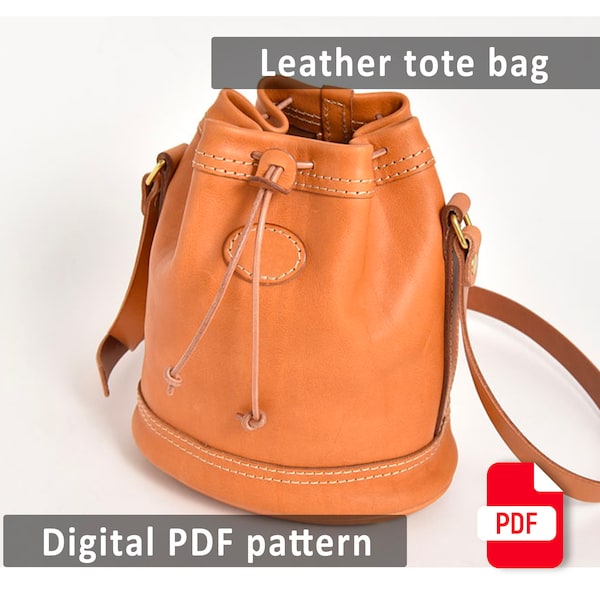 Small crossbody bag - Bucket bag - Leather pattern