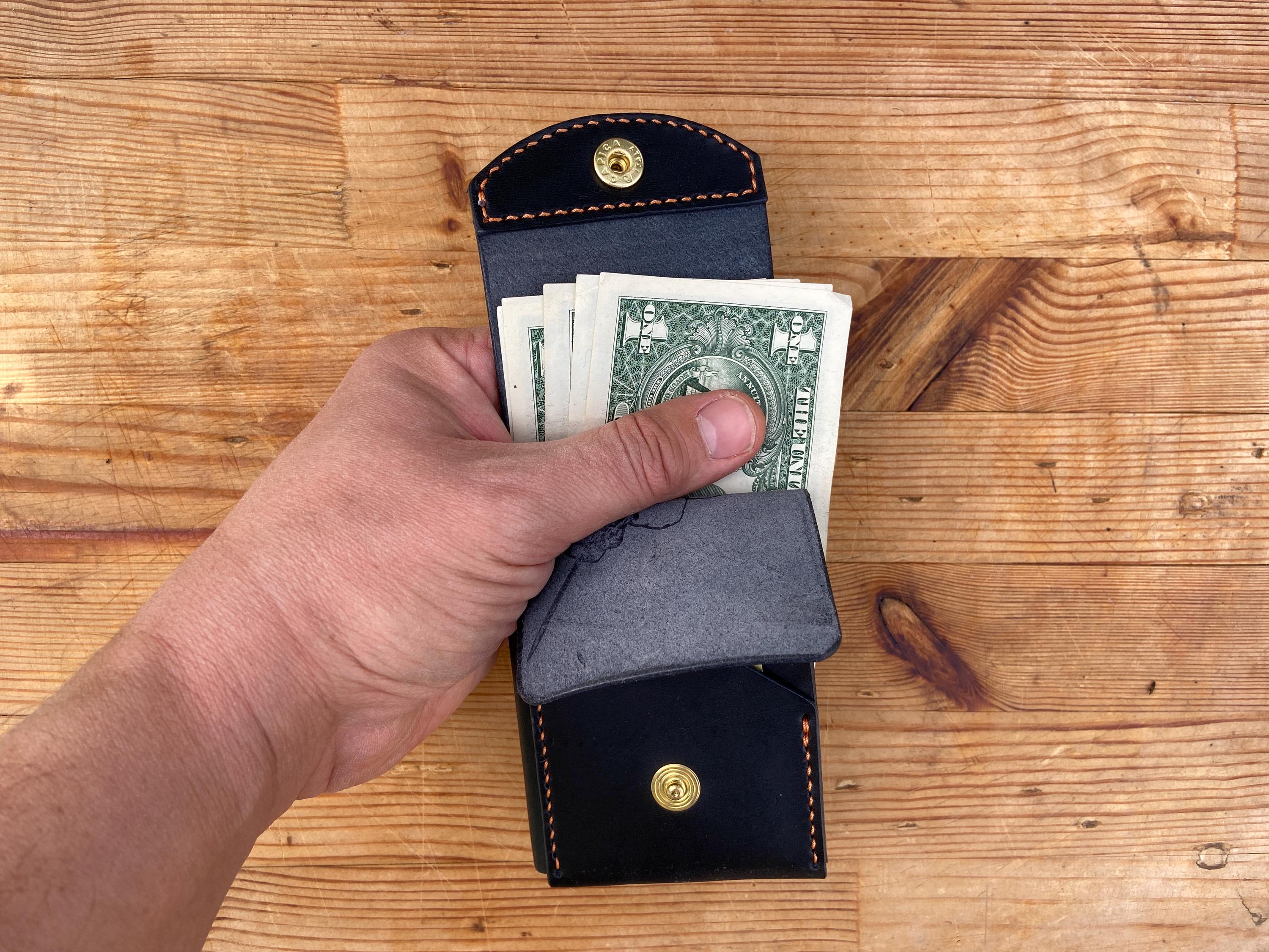 Leather Vertical Wallet Pattern PDF DXF - Front Pocket Wallet Template ...