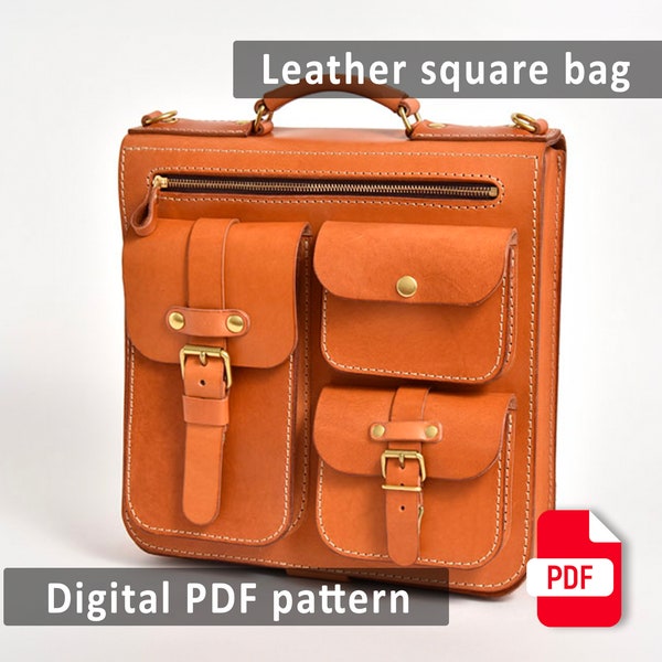 Messenger Bag - Laptop Backpack - Leather Bag Pattern