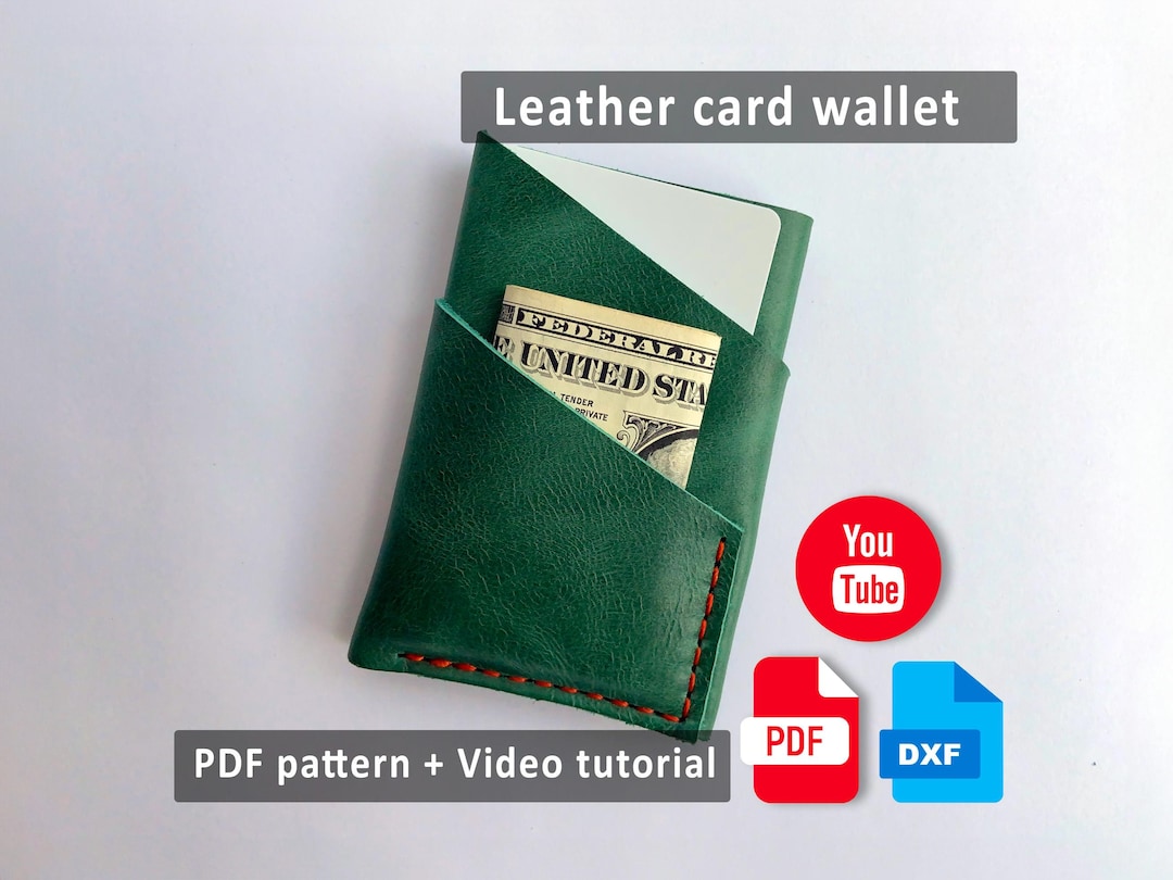 Minimalist Leather Card Holder Pattern: Beginner DIY (PDF Template) - Etsy