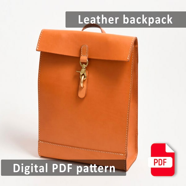 Leather Backpack - Small Backpack - Leather Backpack Pattern