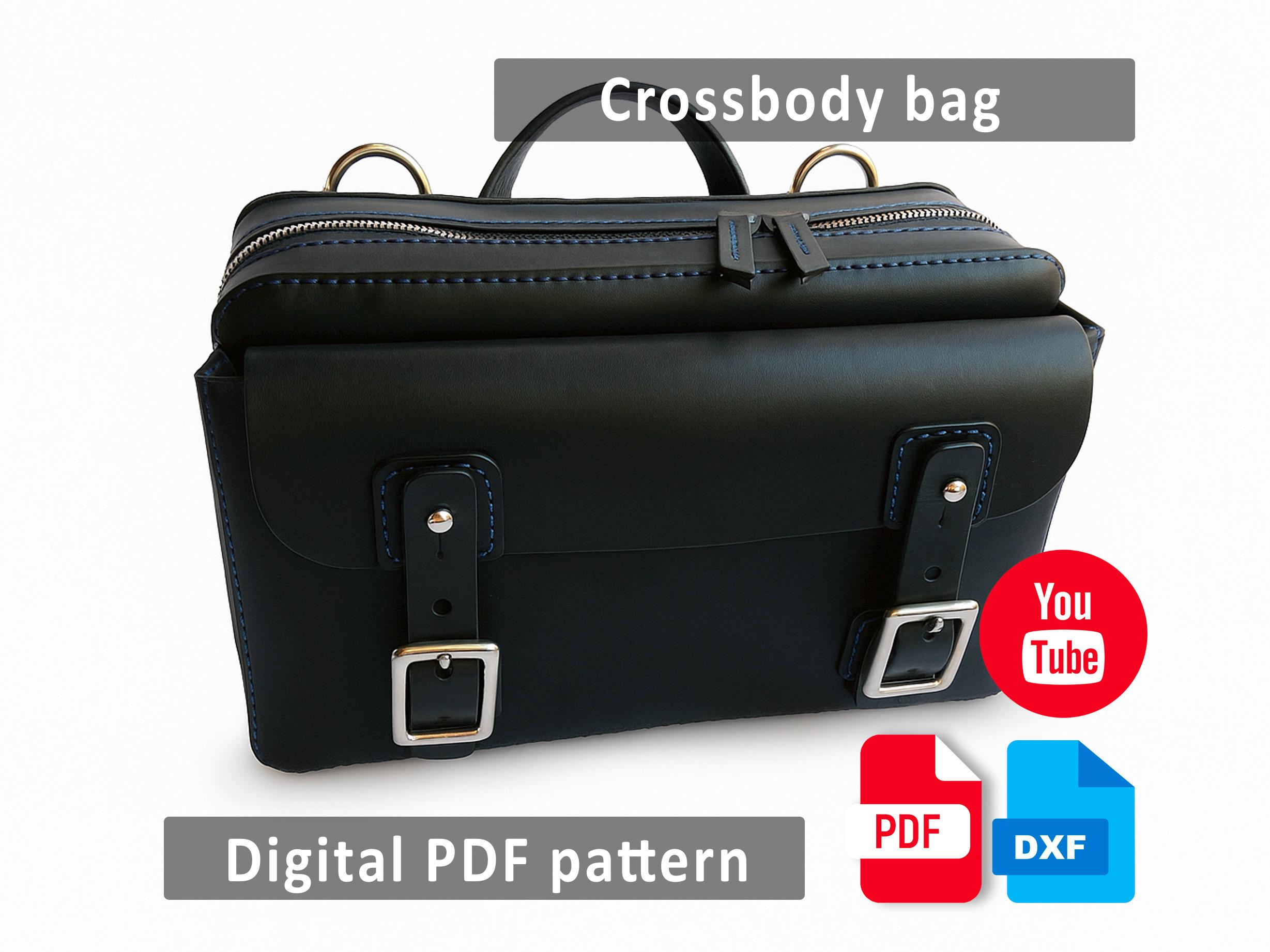 Leather Crossbody Bag Pattern: Shoulder Bag PDF + DXF Template - Etsy