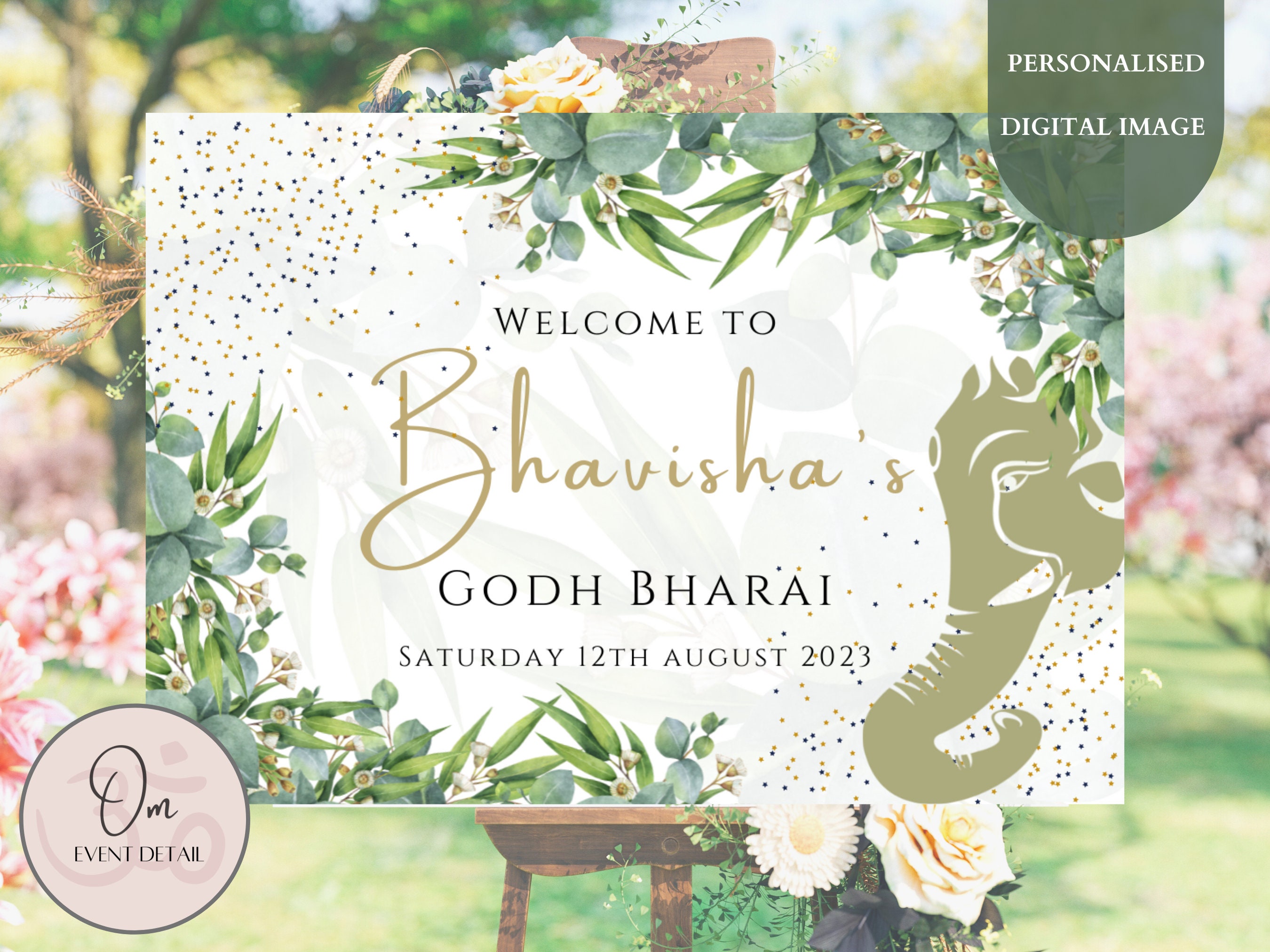 Hindu Godh Bharai Baby Shower Sign Indian Gujarati Baby Etsy Australia