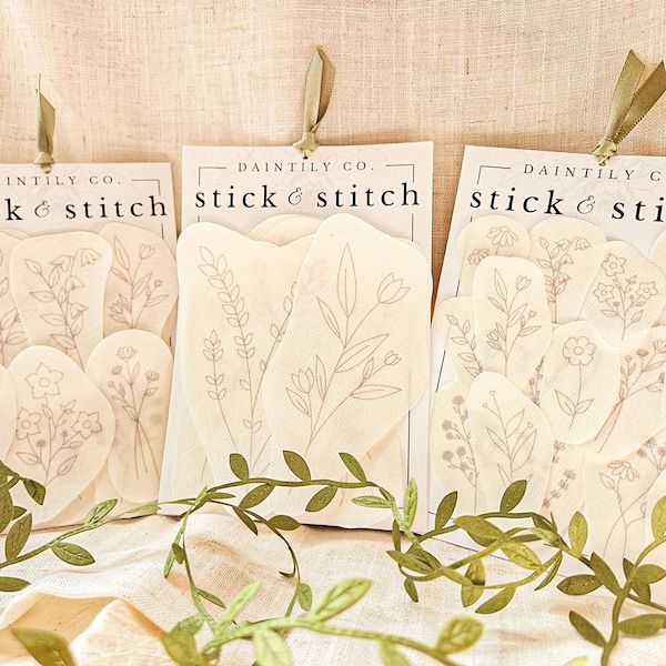 Nybörjare Stick and Stitch: Blommiga tvättbara skal-och-stick broderimönster