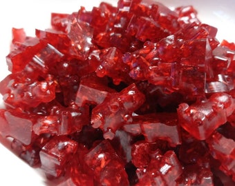 Strawberry mushroom gummy bears micro dose Psilo Cube gummies