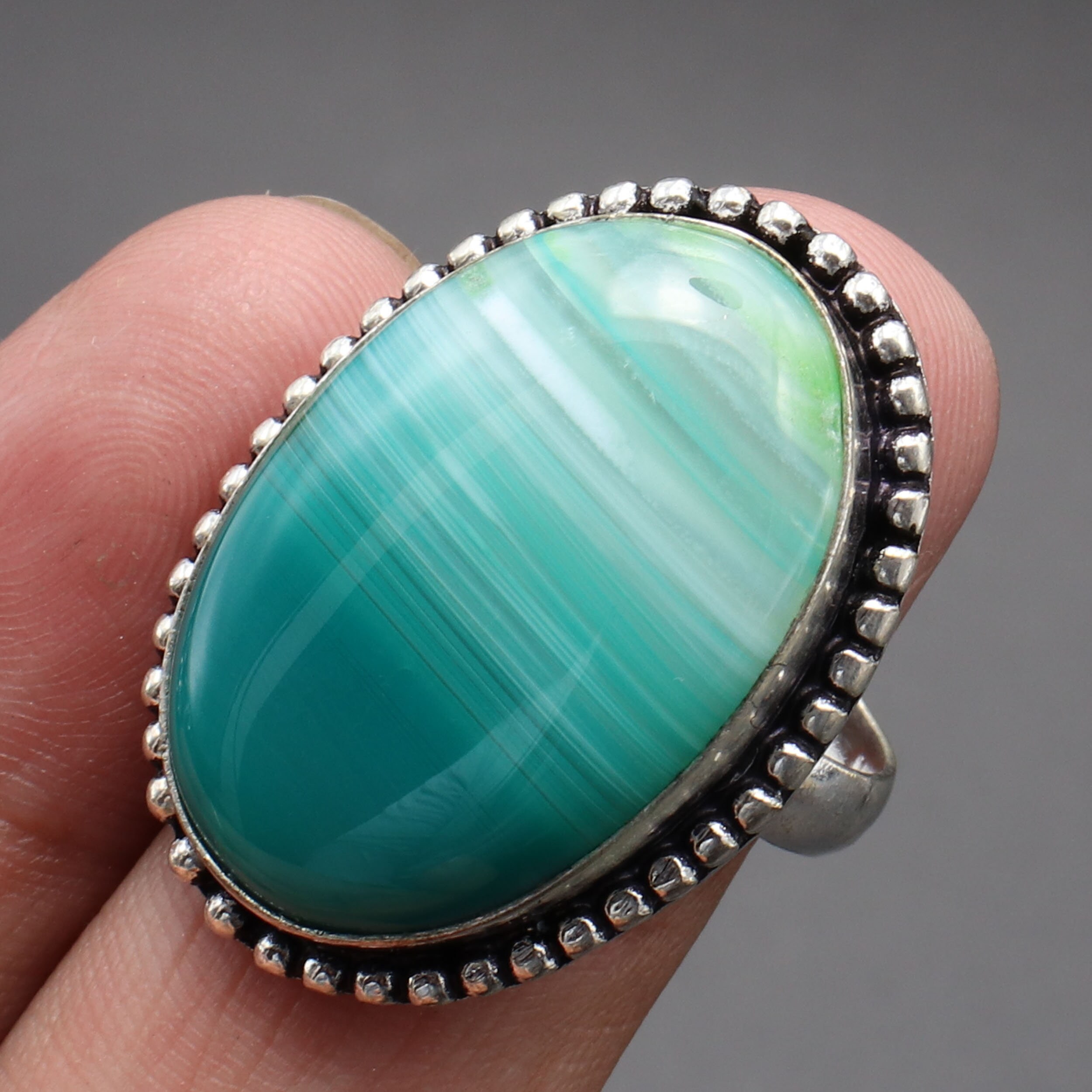 Green Onyx Ring Gemstone 925 Sterling Silver Ring Green Onyx Etsy Canada