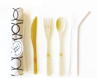 Reusable Cutlery 6pc Set- Geo Collection