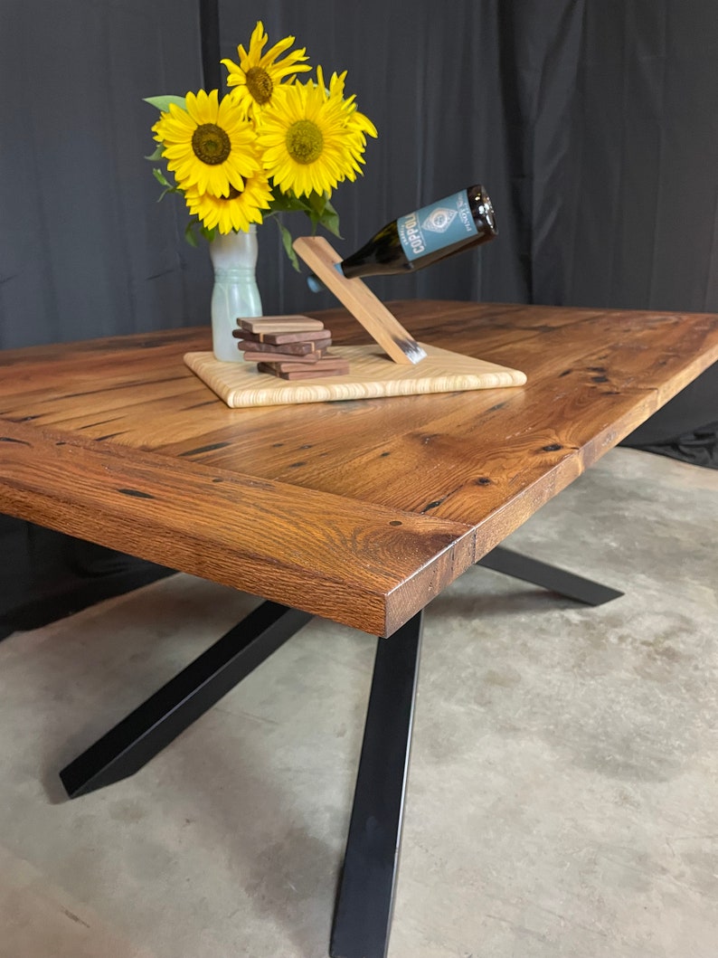 Reclaimed Oak Dining Table Etsy