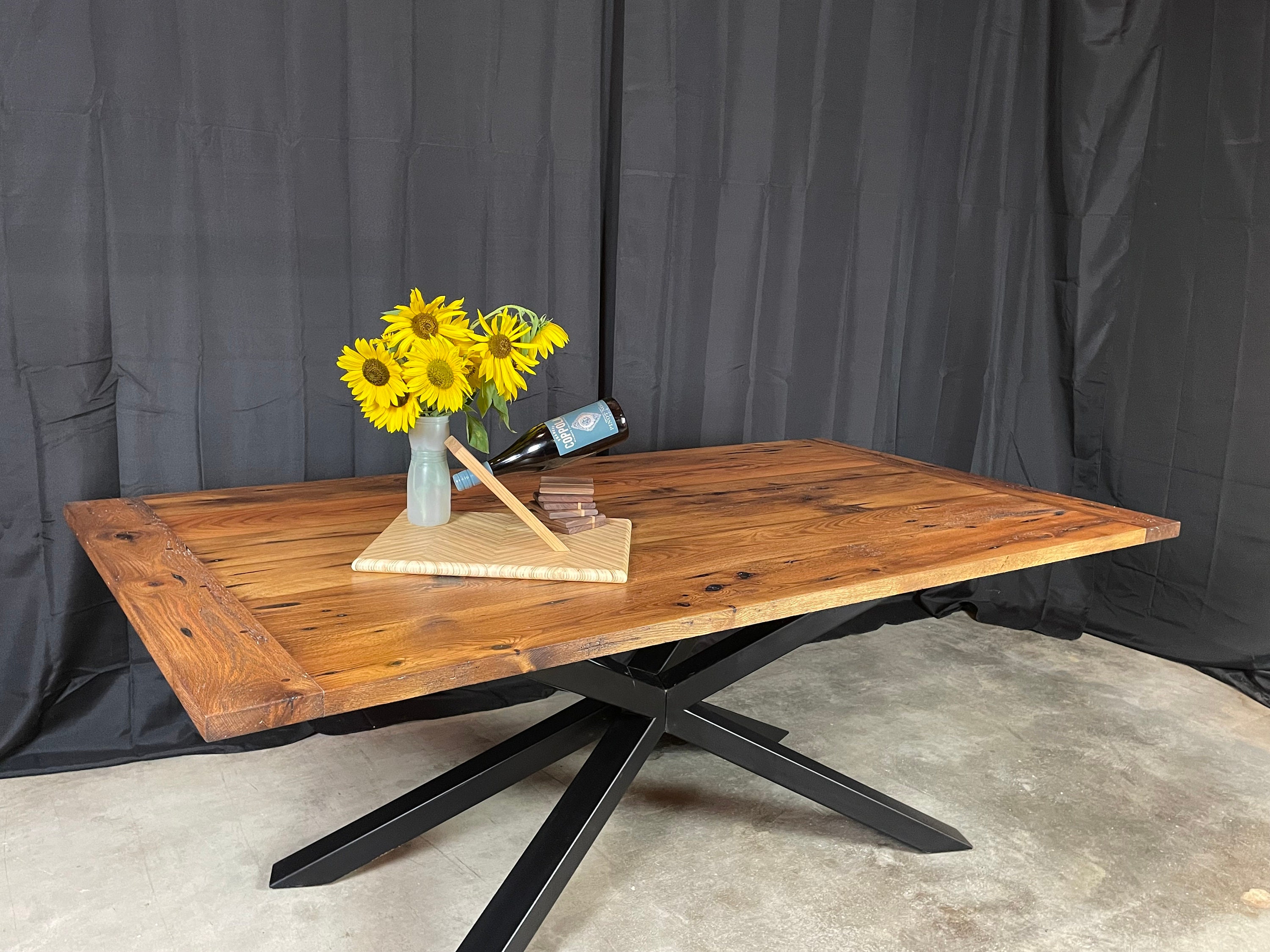 Reclaimed Oak Dining Table Etsy