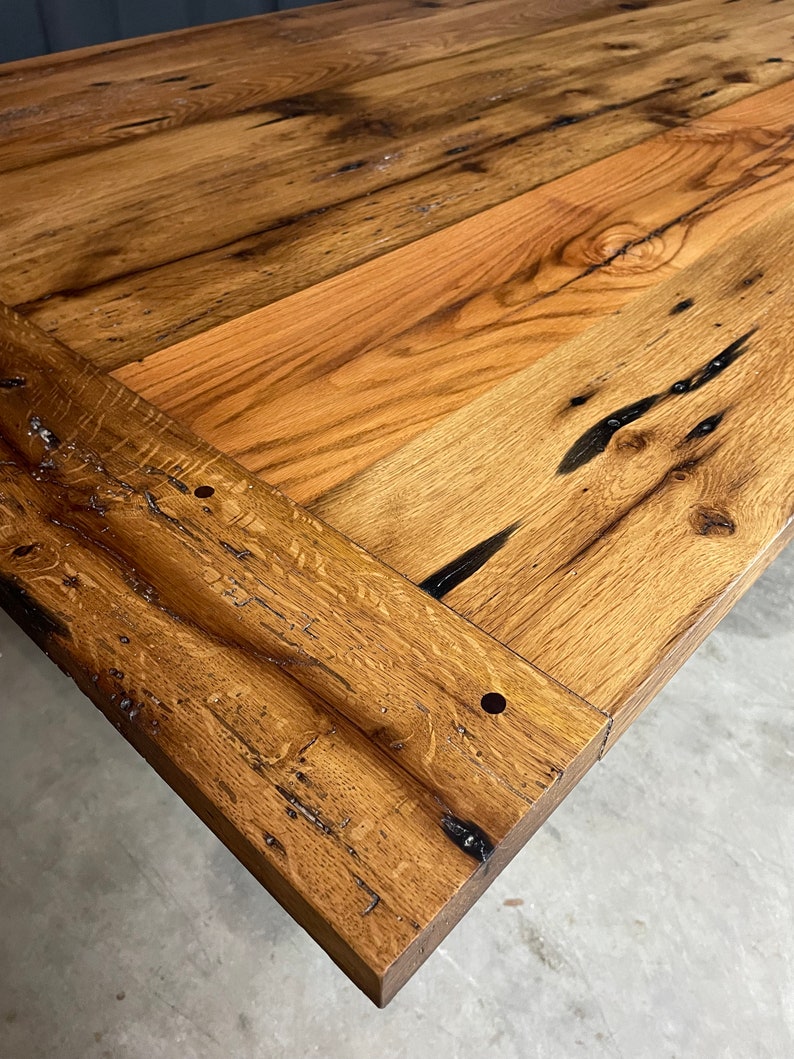 Reclaimed Oak Dining Table Etsy