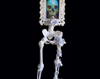 gotische skelet bruiloft fotolijst