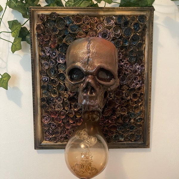 Skull light up wall hanging