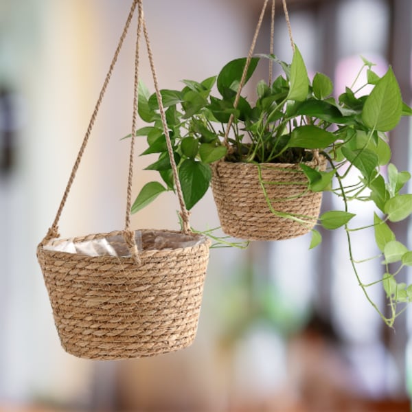 Rope Hanging Planter Etsy