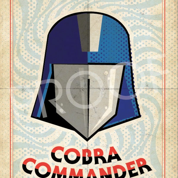 COBRA COMMANDER 8x12 Poster - GI Joe - 1982-1986