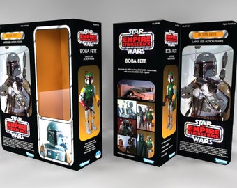 BOBA FETT - CUSTOM - Kenner Empire Strikes Back - 1980 12" Large Action Figure Box