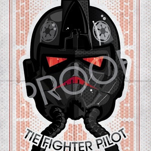 TIE FIGHTER PILOT  8x12 Poster - Star Wars A New Hope - 1977 - Vintage Style Poster