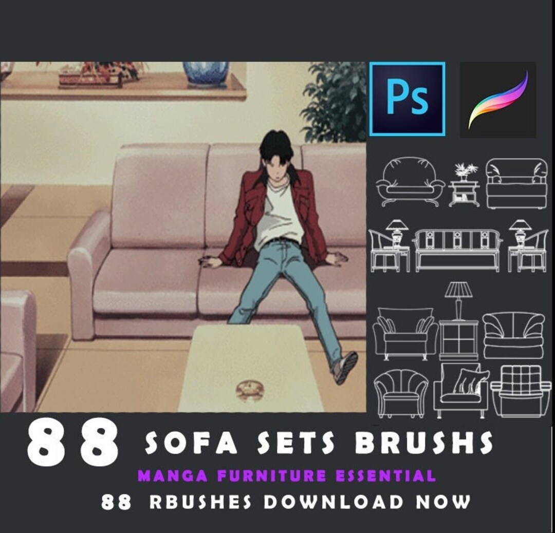 Procreate Sofa Stamps. Sofa Stamps Procreate Sofa Etsy