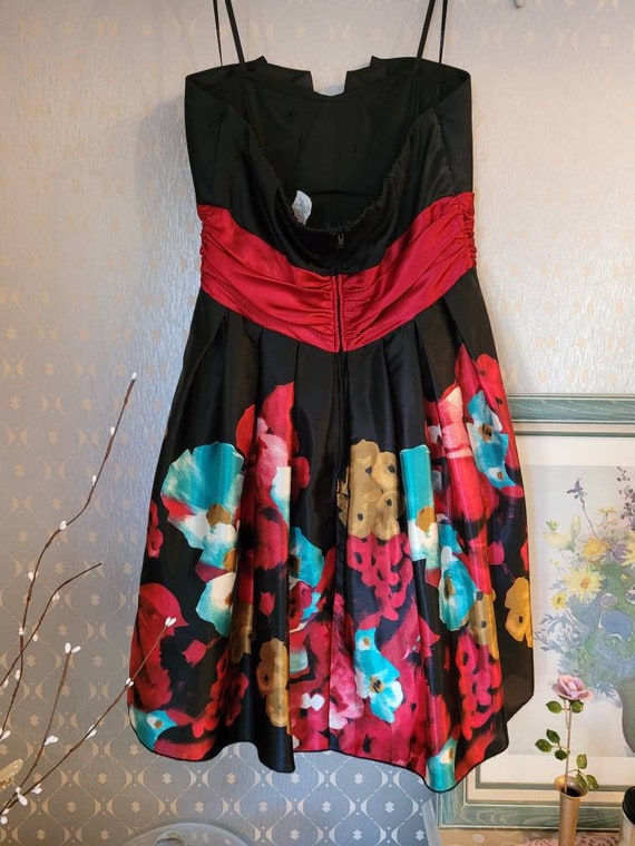 Stunning vintage strapless cocktail dress size 13… - image 9