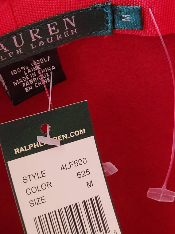 Cloche red wool hat by Ralph Lauren.  With tags..… - image 4
