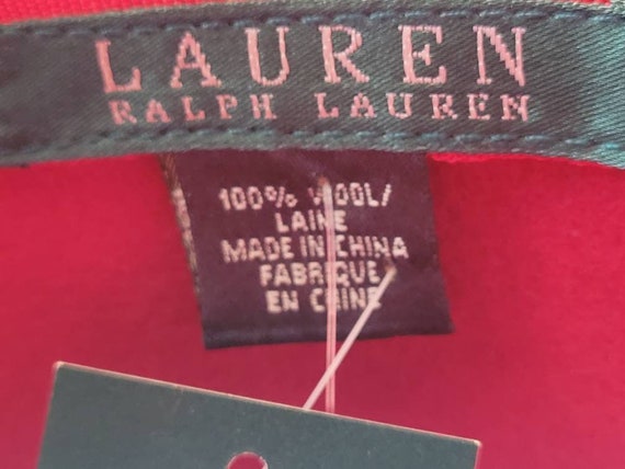 Cloche red wool hat by Ralph Lauren.  With tags..… - image 3
