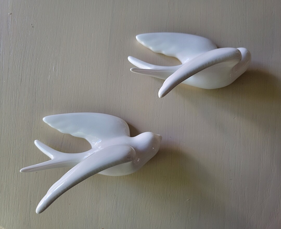 Vintage Ceramic Birds Wall Decor. Set of Two. Etsy