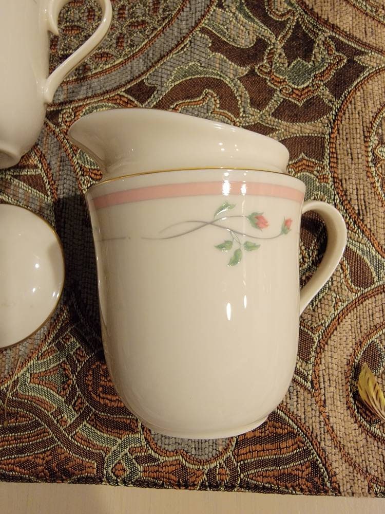 Vintage Lenox Rose Manor Creamer and Sugar Bowl. Cream and Etsy
