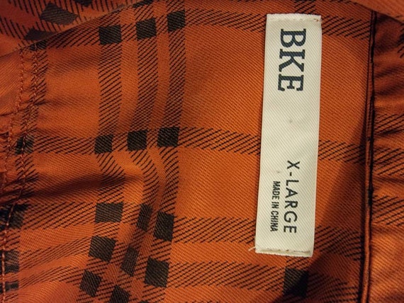 Burnt orange and brown plaid BKE jacket. Size XL.… - image 4